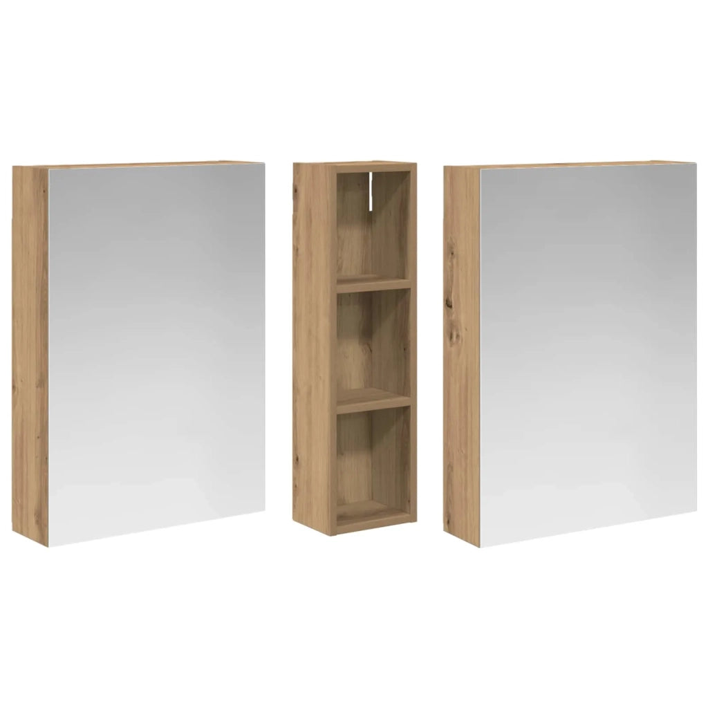 Set di Armadi da Bagno con lo scaffale 3 pcs 120 x 14,5 x 70 cm 3403751