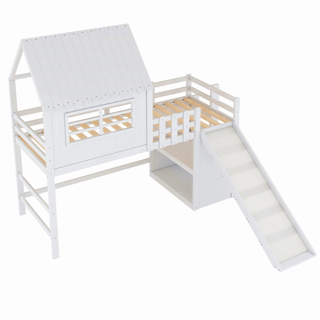 letto per bambini legno massello e mdf bianco 90 x 200 cm