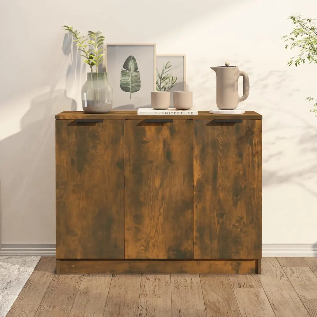 Credenza-Buffet-Armadio da cucina Rovere Fumo 90,5x30x70 cm in Legno Multistrato