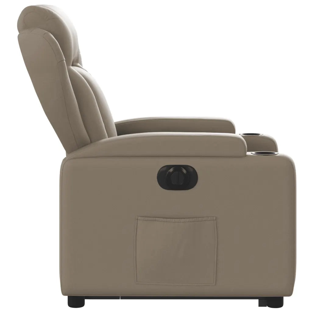 Poltrona Alzapersona Reclinante Elettrica Cappuccino Similpelle 3204564