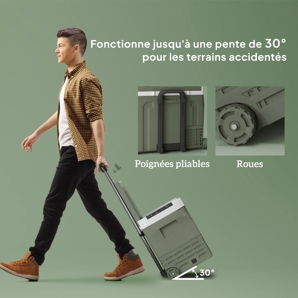Frigorifero Portatile Elettrico 40L ¨C zephmum ¨C 61x39x49.5cm Grigio