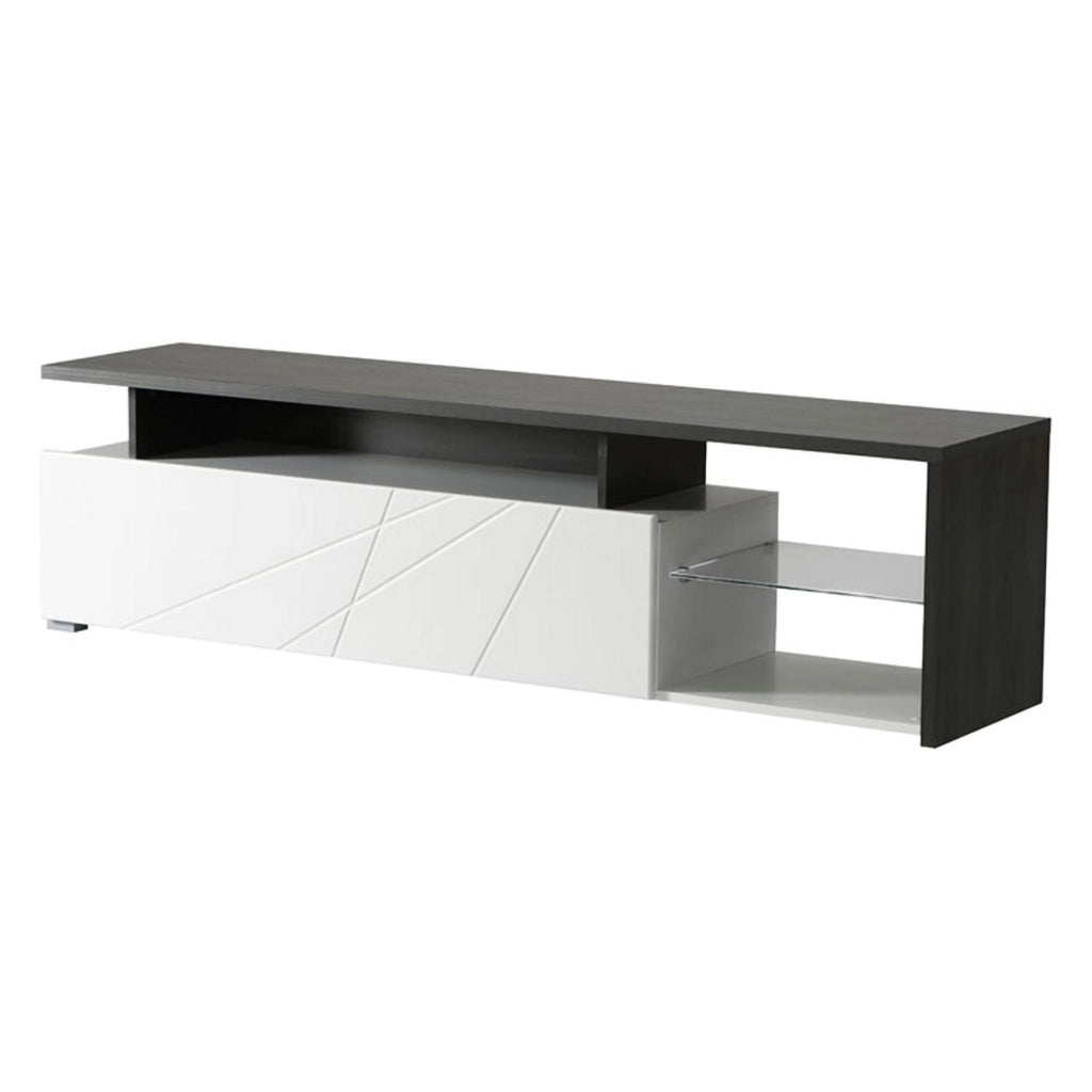 Induno, Mobile Porta tv 6 Ripiani, 170x41.5x46.5h cm Bianco