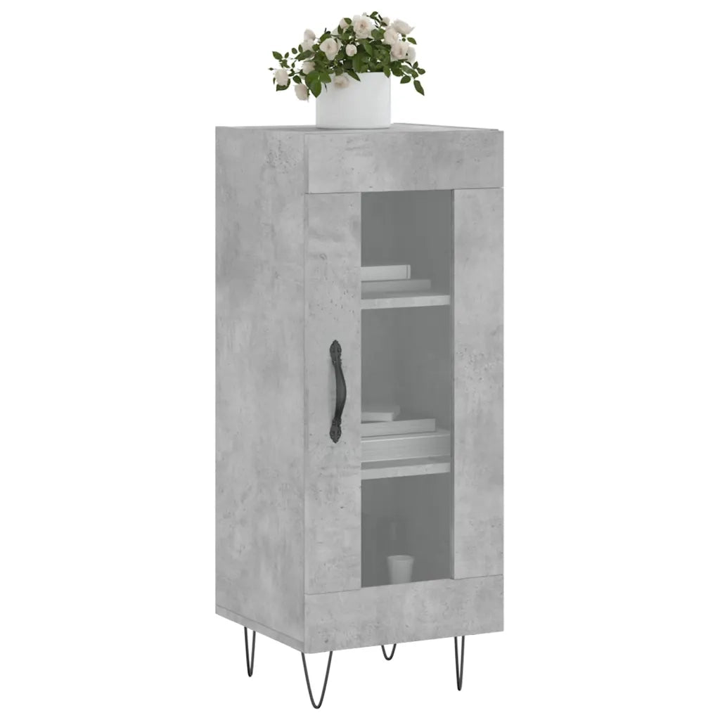 Credenza Grigio Cemento 34,5x34x90 cm in Legno Multistrato 828792