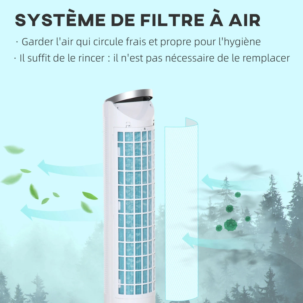 Raffreddatore d'aria 4 in 1 ¨C zephmum ¨C oscillante, telecomando, 2 blocchi refrigeranti