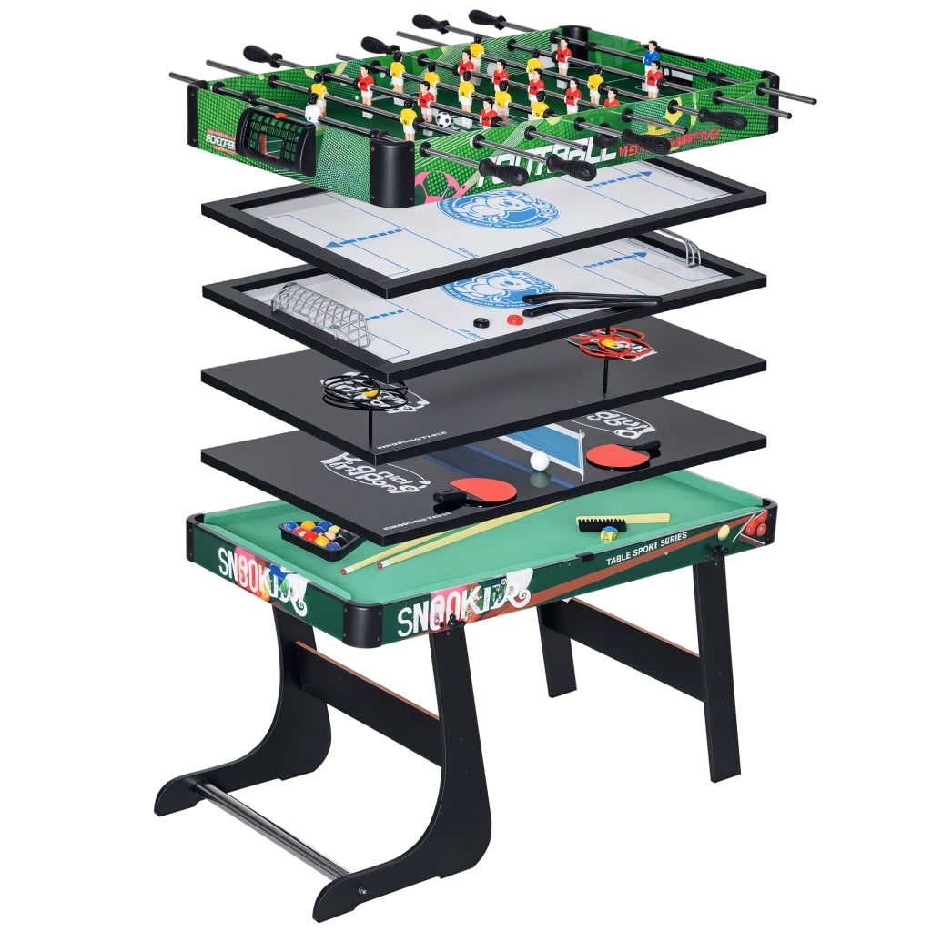 Tavolo da Gioco 6 in 1 ¨C Zephmum ¨C Bianco 118x104x71 cm