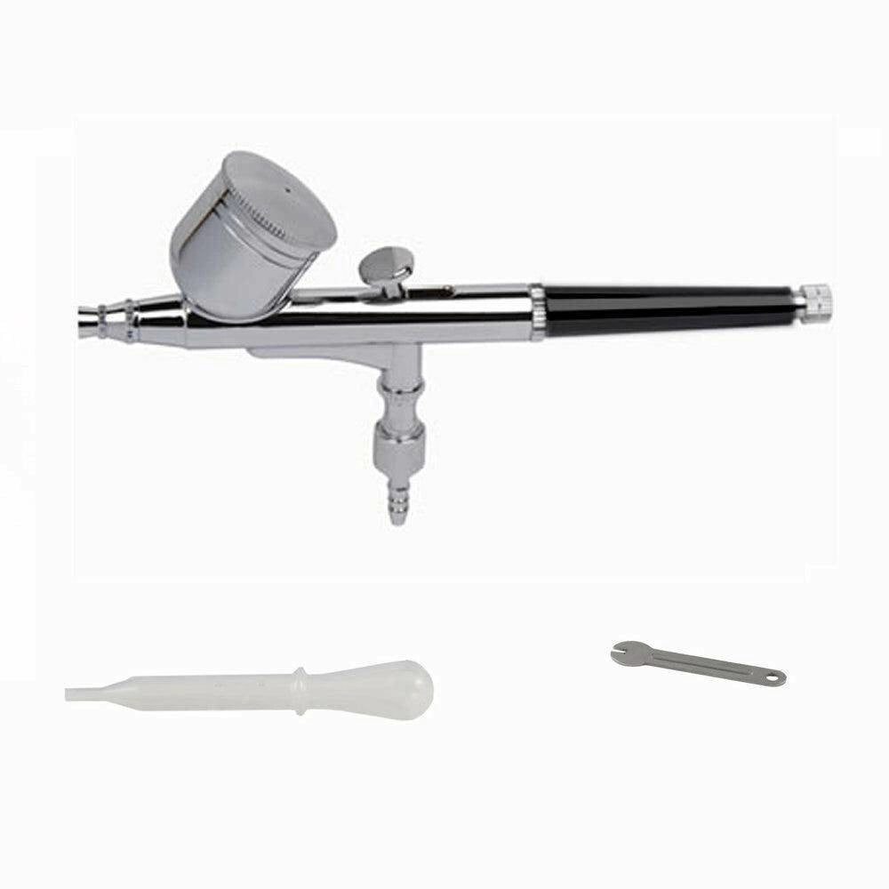 Trade Shop - Aerografo Pistola Aerografica In Acciaio Tratto Fine Ugello 0.3mm Capacita' 7 Cc -