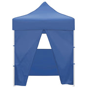 Gazebo | Pergolato Pieghevole Professionale 4 Pareti 2x2m Acciaio Blu