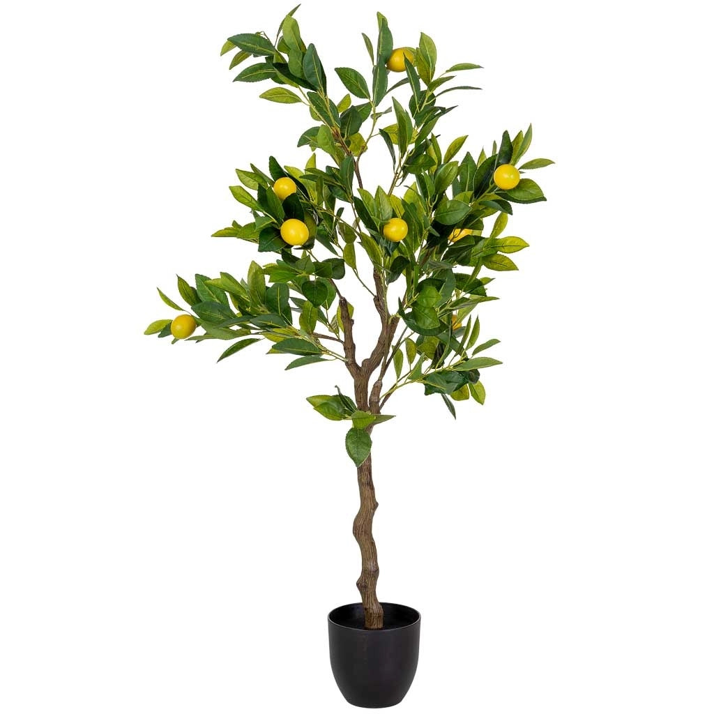 Albero di limone artificiale decorativo verde 55x55x120cm