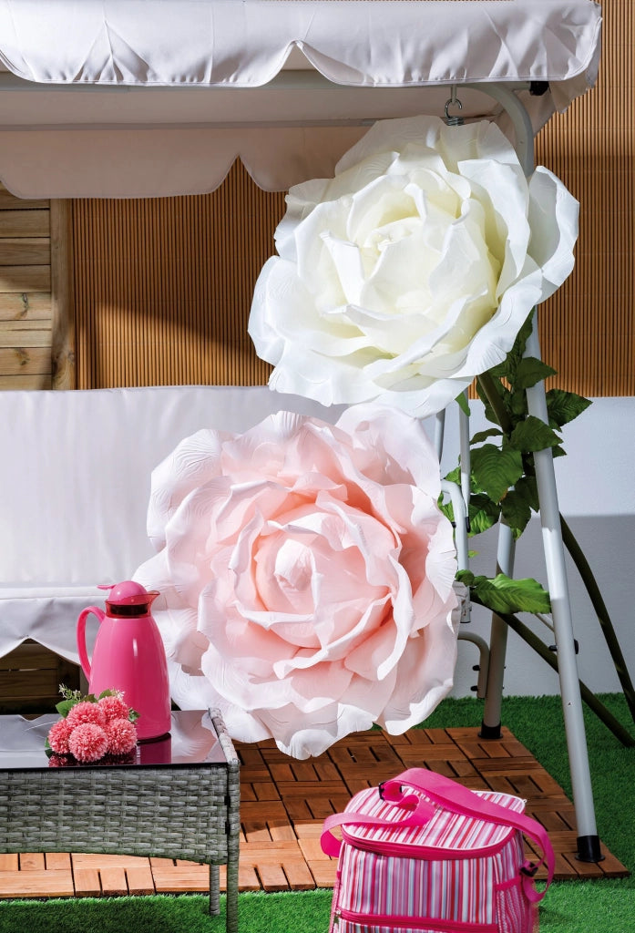 1 Pezzo Rosa Gigante Artificiale Decorazione Casa Bianca 170 cm