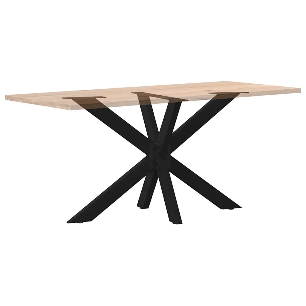 Gamba per Tavolo da Pranzo a Forma di Ragno Nero 120x68x(72-73) cm Acciaio 4013112