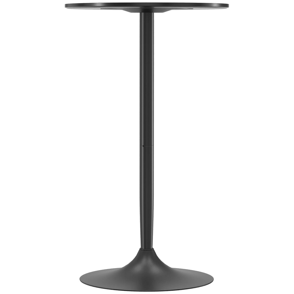 Tavolo da bar rotondo ¨C zephmum ¨C nero, acciaio, 90x90x110