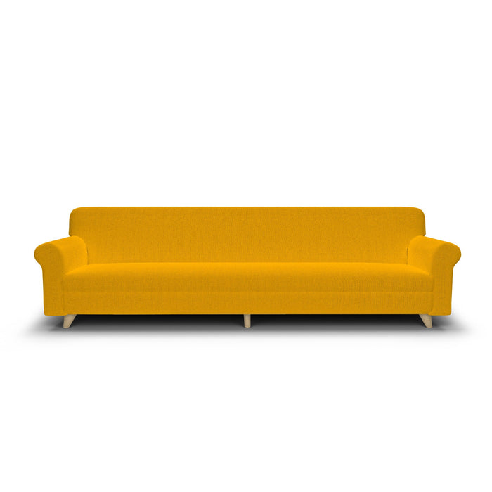 Copridivano Elasticizzato 4 Posti in Poliestere Giallo