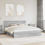 Struttura del letto con testiera Grigio Sonoma 180 x 200 cm