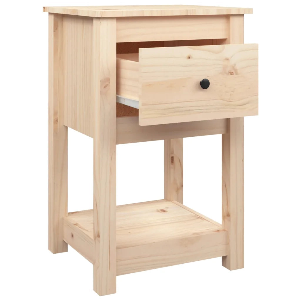 Comodini 2 pz 40x35x61,5 cm in Legno Massello di Pino cod mxl 50957
