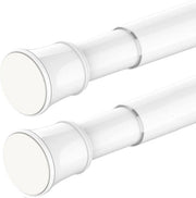 Cordoni per tende scorrevoli - Telescopici e regolabili - Set da 2 - Per armadio, doccia, camera da letto e soglia - Bianco - 705-120 cm