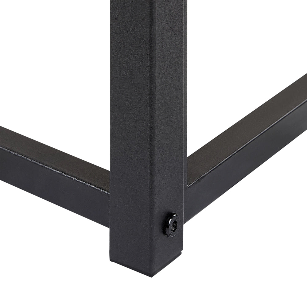 Letto Nero Metallo EU Doppio 160 x 200 cm Stile moderno industriale Doghe incorporate senza poggiatesta