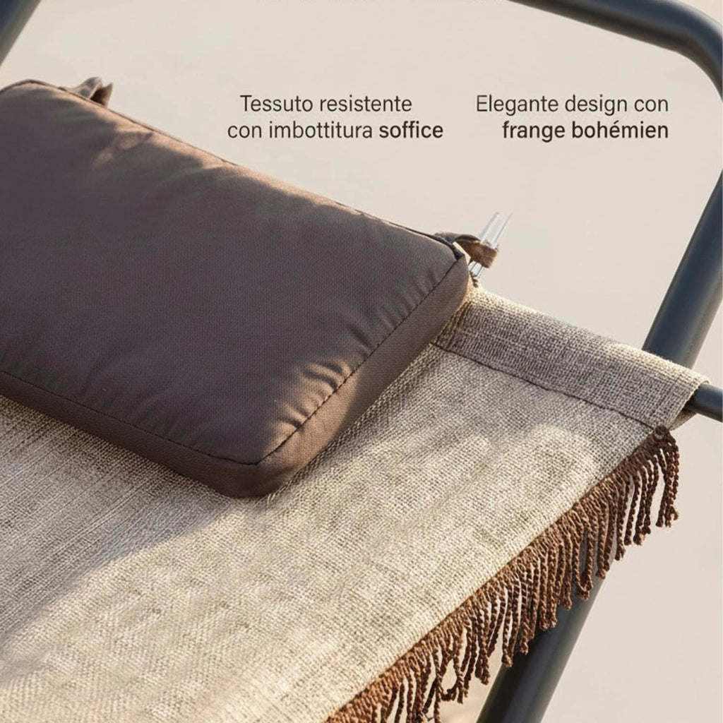 Marvin Cuscino di Ricambio per Amaca Bali Sospesa Tessuto Morbido Imbottito Resistente Colore Beige