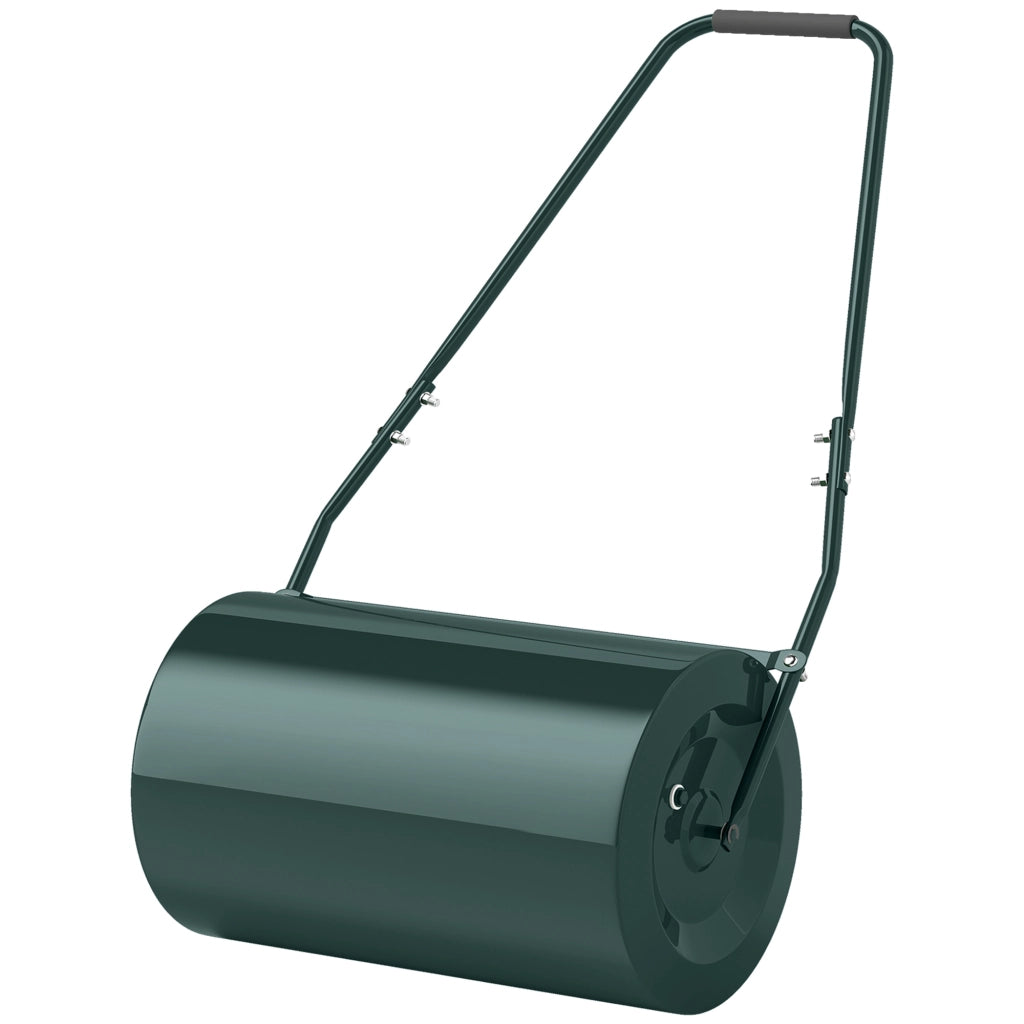 Rullo per Prato da 63L di Capacit¨¤ con Lama Raschiante, in Metallo, 123x58x40 cm, Verde Scuro