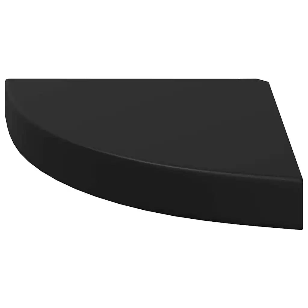 4 pz Scaffali Angolari a Parete | Mensola sospesa Neri 25x25x3,8 cm in MDF