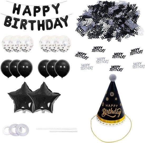 Set di Lettere e Palloni per Compleanni, 15g, Testa di Compleanno e Scena di Festa.