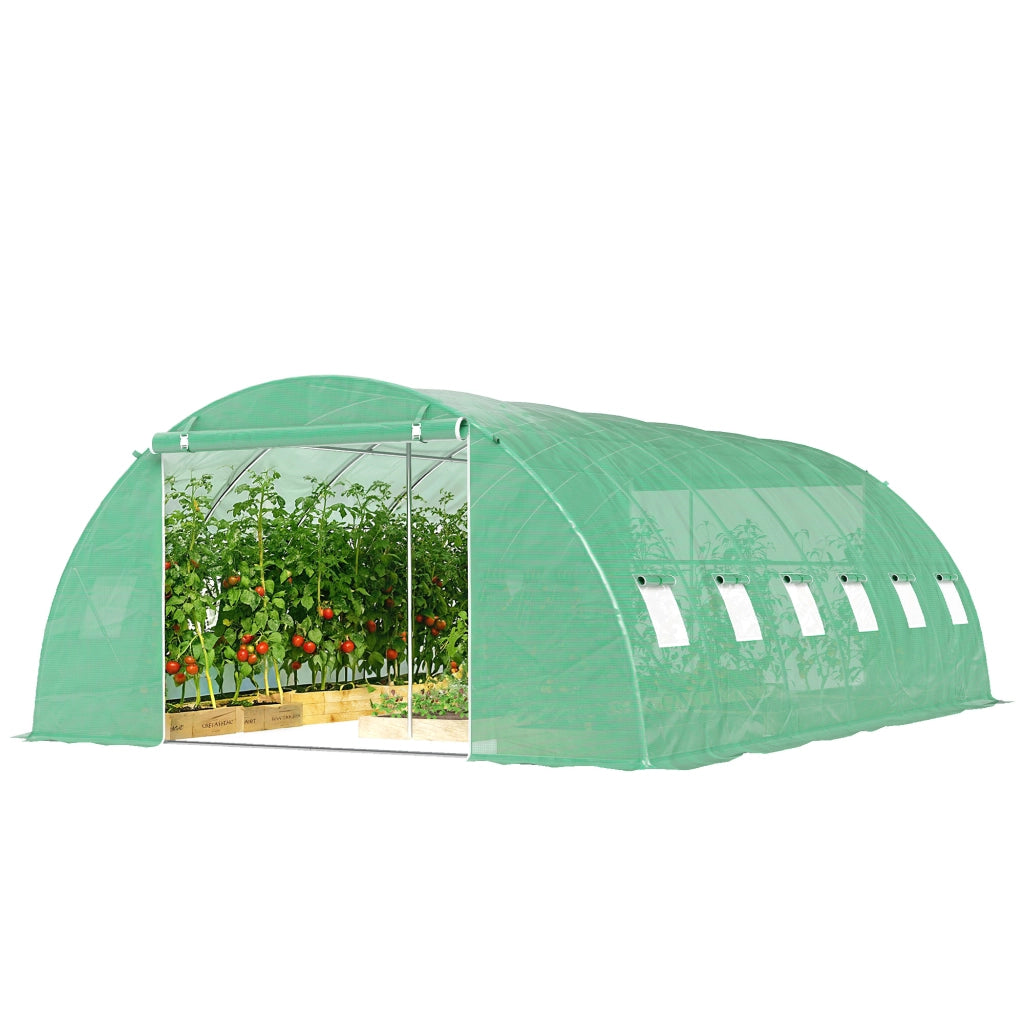 Serra Tunnel da Giardino ¨C Xylo ¨C Struttura Acciaio Galvanizzato 395x595x199cm Verde