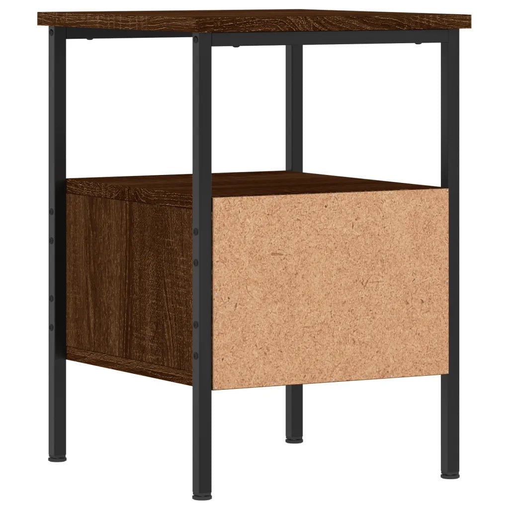 Comodino Rovere Marrone 34x35,5x50 cm in Legno Multistrato 826051