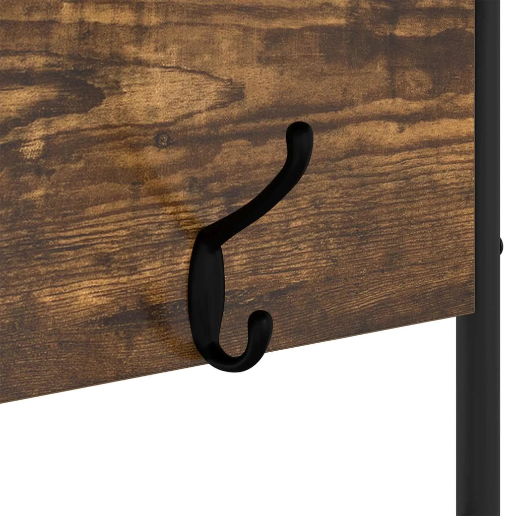 Appendiabiti con panca per scarpe Rovere Fumo 8012034