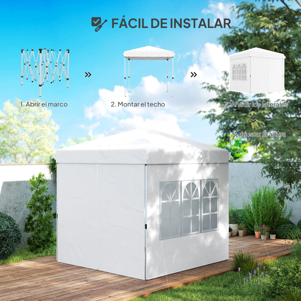 Carpa Plegable Pop-up ¨C zephmum ¨C 2.5x2.5 m Bianco