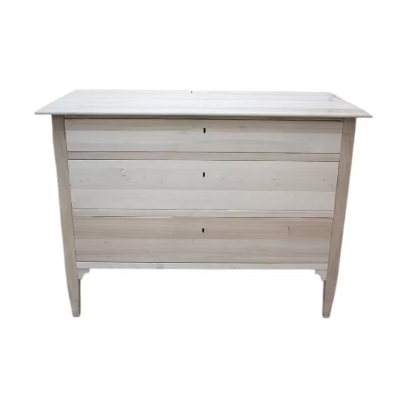 cassettiera classica 3 cassetti legno grezzo 123x56x92 (809) - Mobili 2G