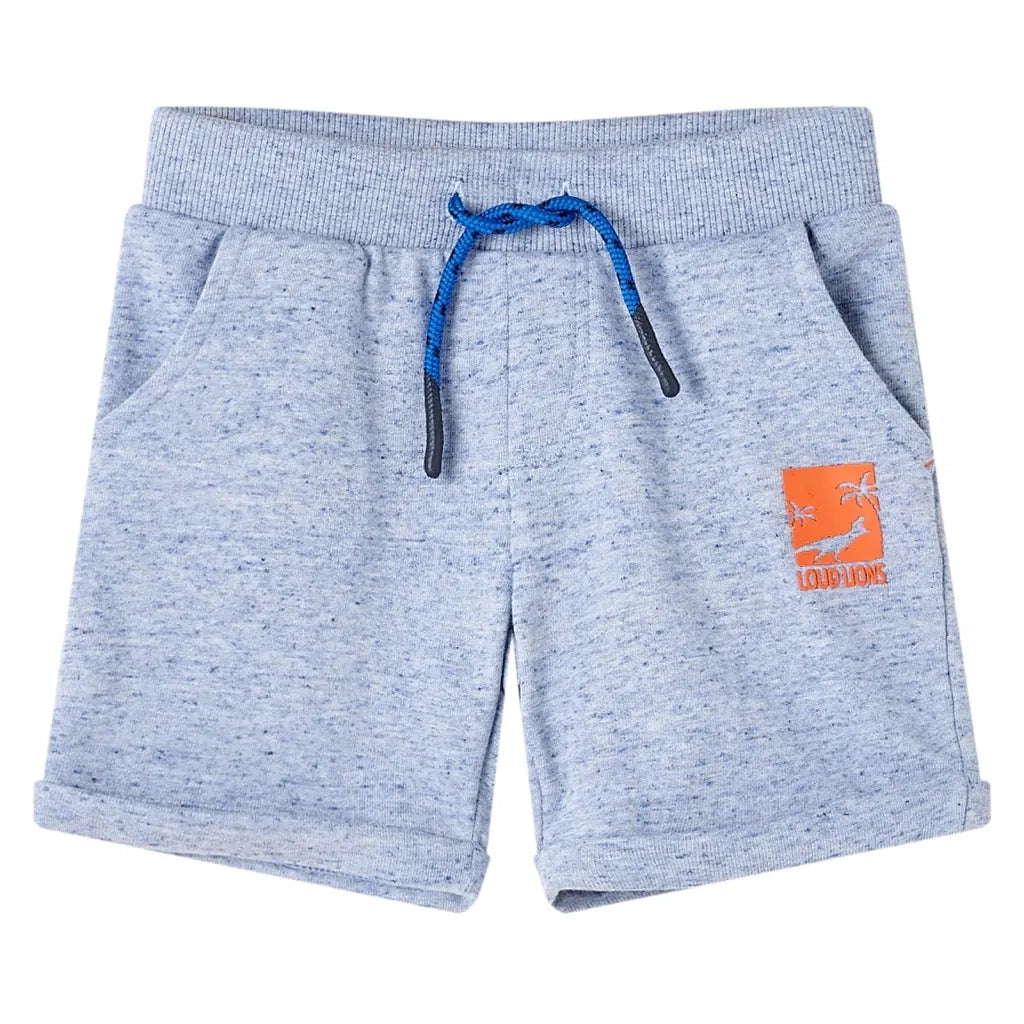 Pantaloncini per Bambini con Coulisse Blu MÃ©lange 116