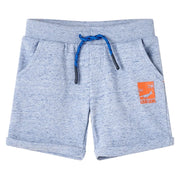 Pantaloncini per Bambini con Coulisse Blu MÃ©lange 116
