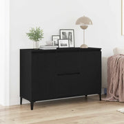 Credenza-Buffet-Armadio da cucina Rovere Nero 104 x 35 x 70 cm Legno multistrato