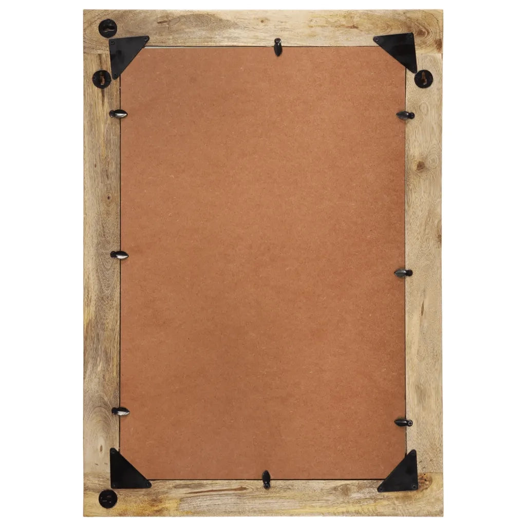 Specchio 70x50 cm in Legno Massello di Mango e Vetro 351982
