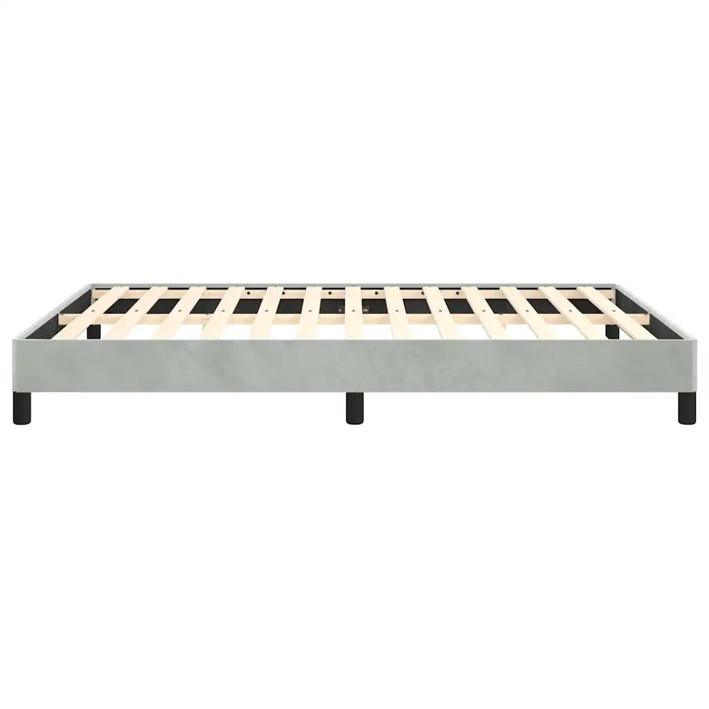 Struttura letto senza Materasso Grigio Chiaro 152x203 cm matrimoniale Velluto 347009