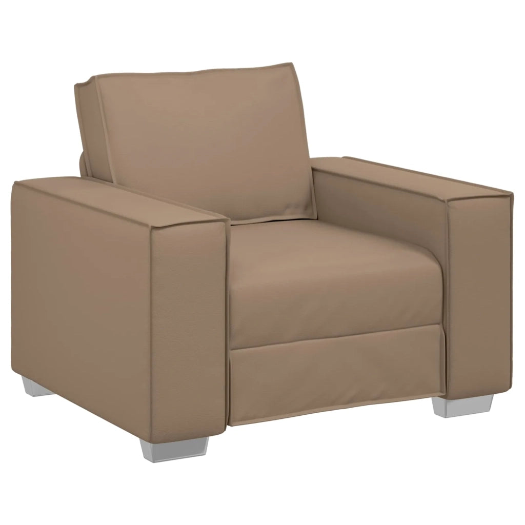 Poltrona Sofa Cappuccino 100 cm Pelle Sintetica 4105043