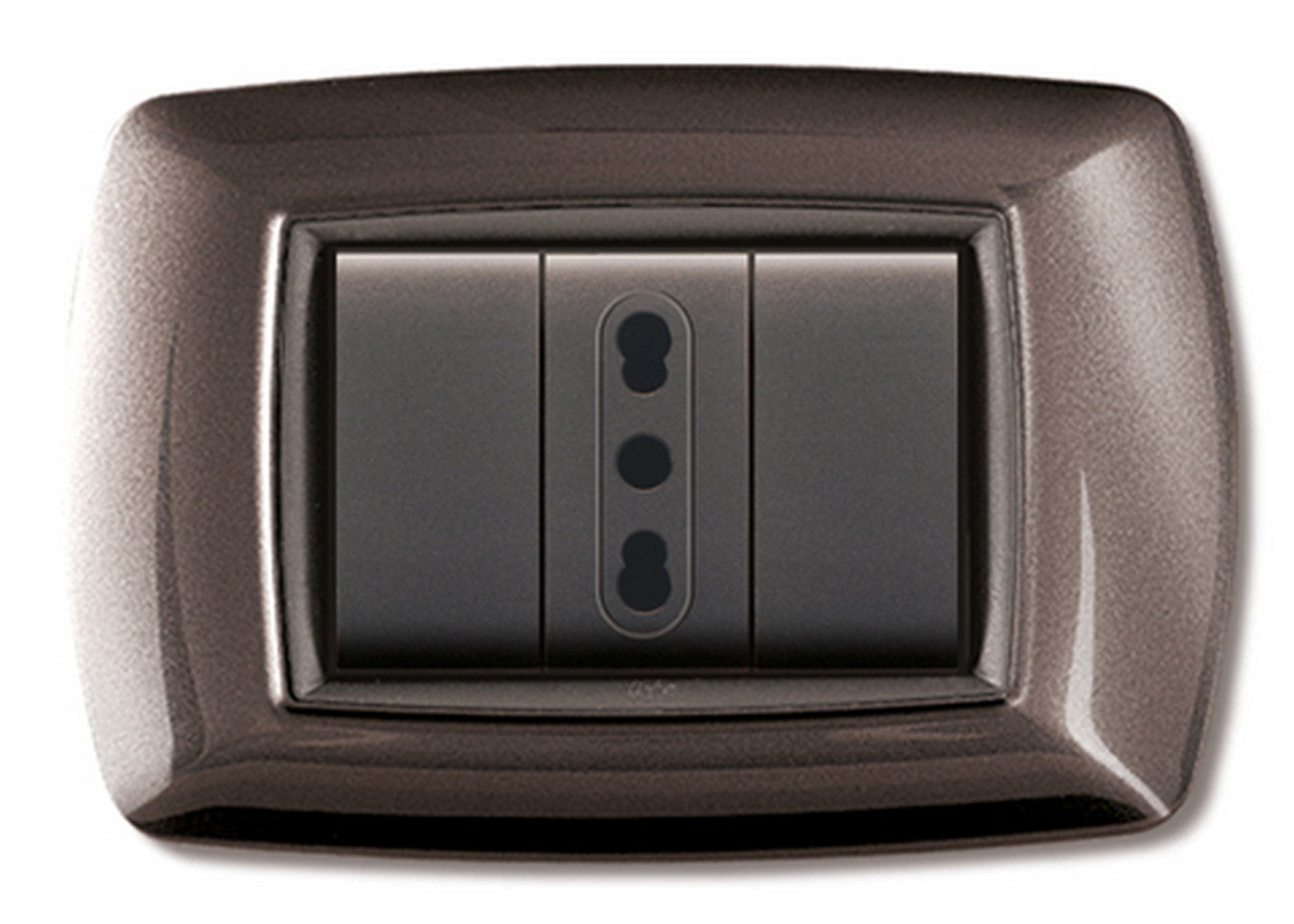 placca life mod. living plastica, colore alluminio notte 3posti cod:ferx.6513