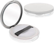 Set di Puff con Polvere Leggera con Contenitore con Specchio e Borsa da Viaggio - Design Colorato - Set a Due Pezzi