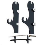 Supporto per Spada in Pietra per la Parete: Katana Nero - Supporto per Spada - Supporto per Luce - Supporto per Spada in Pietra - Supporto per Spada in Pietra per la Parete - Ottimizzazione con parole chiave: Katana, Supporto per Spada in Pietra.