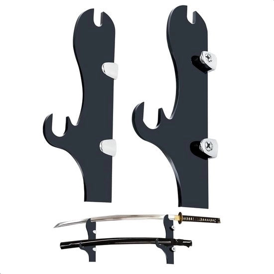 Supporto per Spada in Pietra per la Parete: Katana Nero - Supporto per Spada - Supporto per Luce - Supporto per Spada in Pietra - Supporto per Spada in Pietra per la Parete - Ottimizzazione con parole chiave: Katana, Supporto per Spada in Pietra.