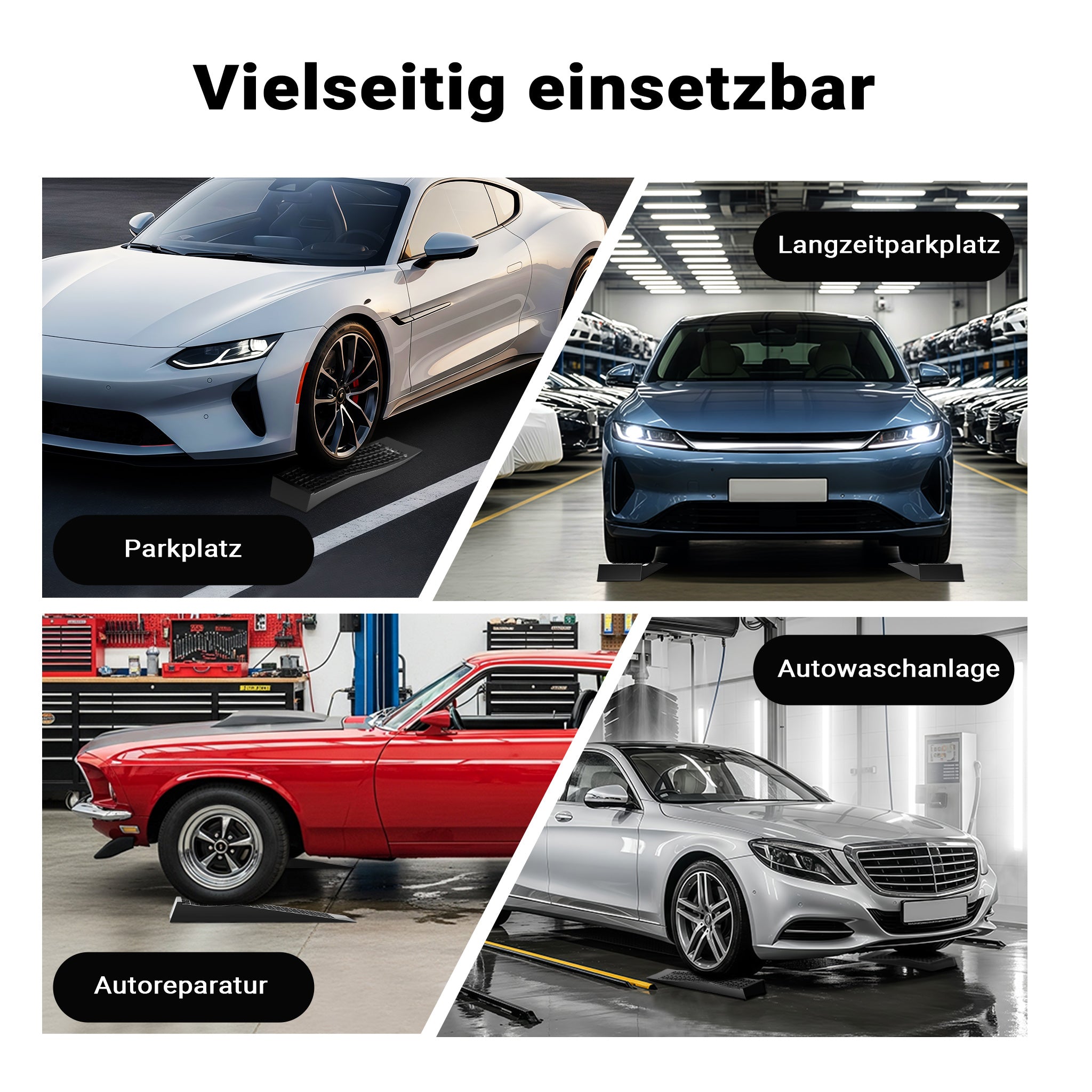 Cunei per camper auto 2 pz. max 3 t Rampa di livellamento piatta in plastica