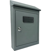 CASSETTA POSTA TRADIZIONE + CILINDRO MINI  ACCIAIO VERN GRIGIO 175X50 H 260