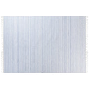 Tappeto in PET riciclato colore azzurro con frange 160 x 230 cm interno esterno