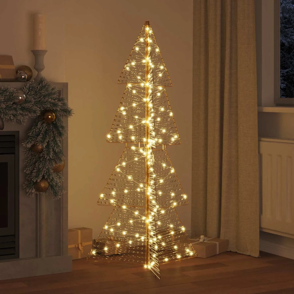 Albero di Natale con 160 LED Bianco caldo 150 cm PET