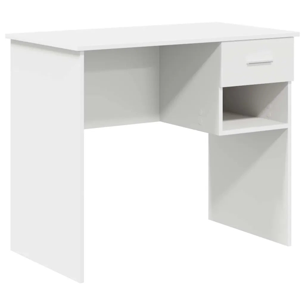 Scrivania con cassetto Bianco 90 x 49 x 75 cm Legno multistrato 869266