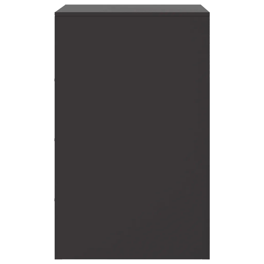 Comodino Nero 34,5x39x62 cm in Acciaio