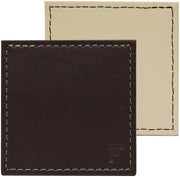 Set di placemats in vetro per tavolo | Chocolata/bianco crema | 10 x 10 cm | Set da 4 | Placemats a doppia faccia | Lavabili | Resistente al calore fino a 90° Celsius | Placemats in pelle di vetro per tavolo