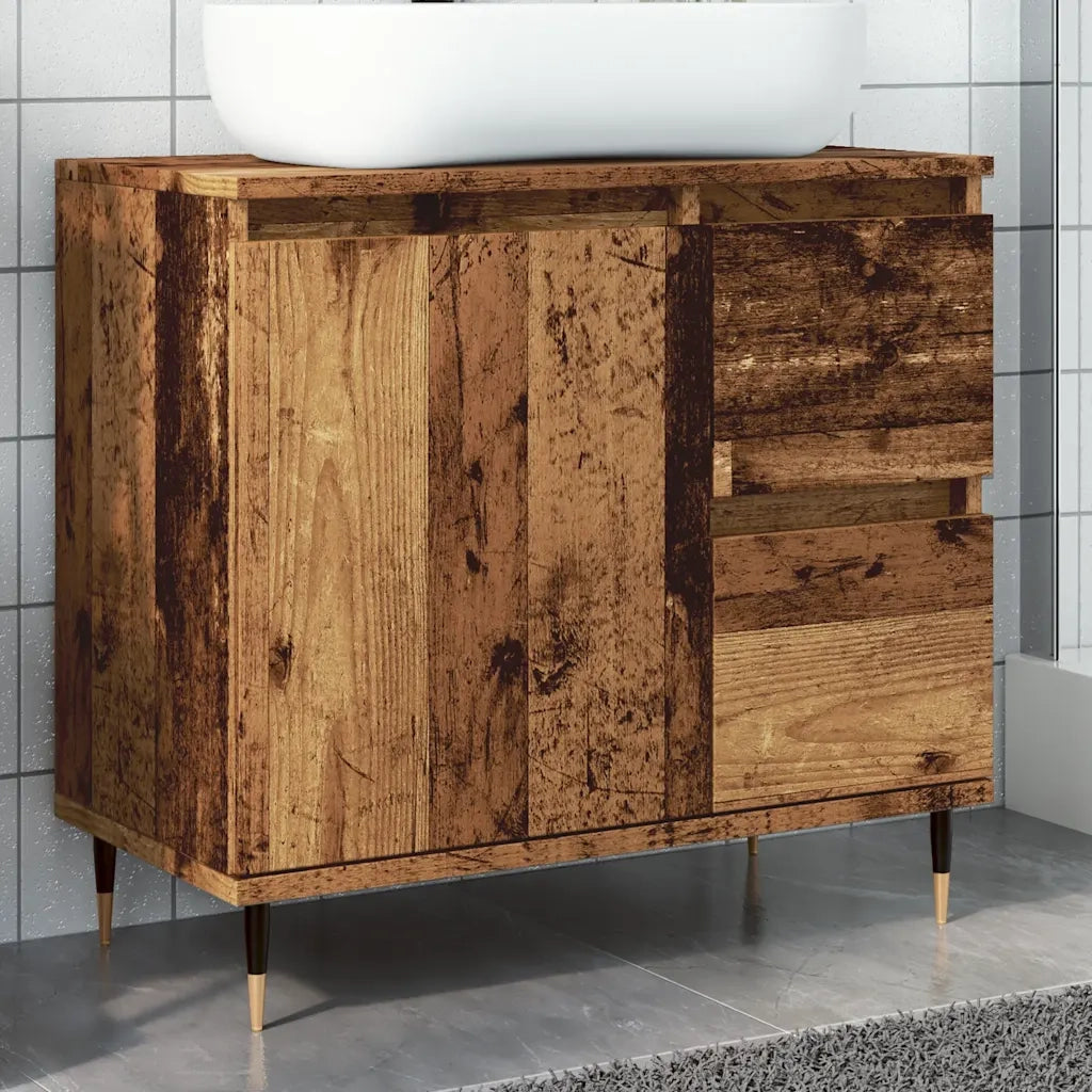 Armadietto da Bagno | Armadio da bagno Legno Antico 65x33x60 cm in Truciolato