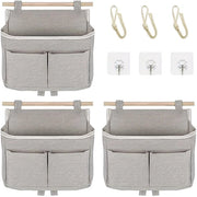 Organizzatore per parete pieghevole, 3 pezzi, alta capacità, ripostiglio a muro, 3 cassette con adesivo per ufficio, casa, cameretta, bagno (grigio)