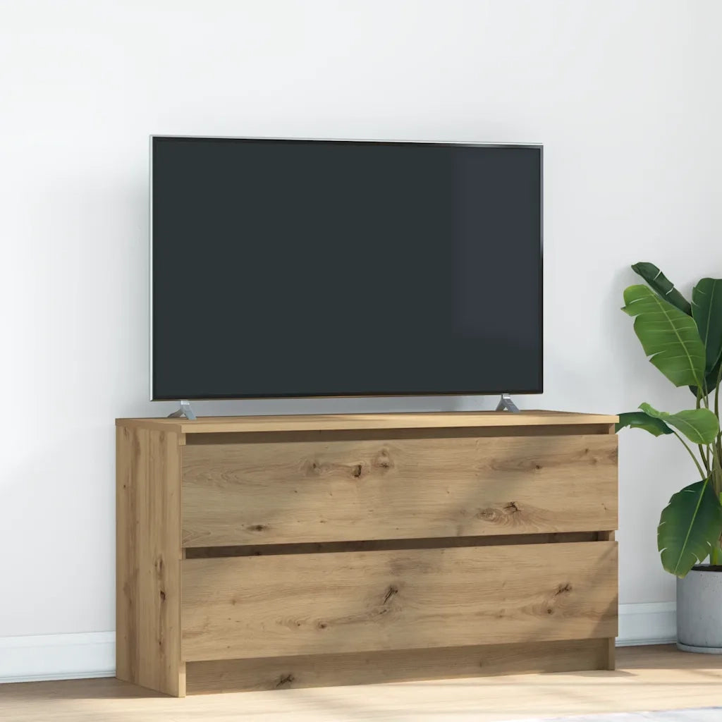 Mobile TV-Credenza per TV-Console TV Rovere Artigianale 100x35x54 cm in Legno Multistrato 583468