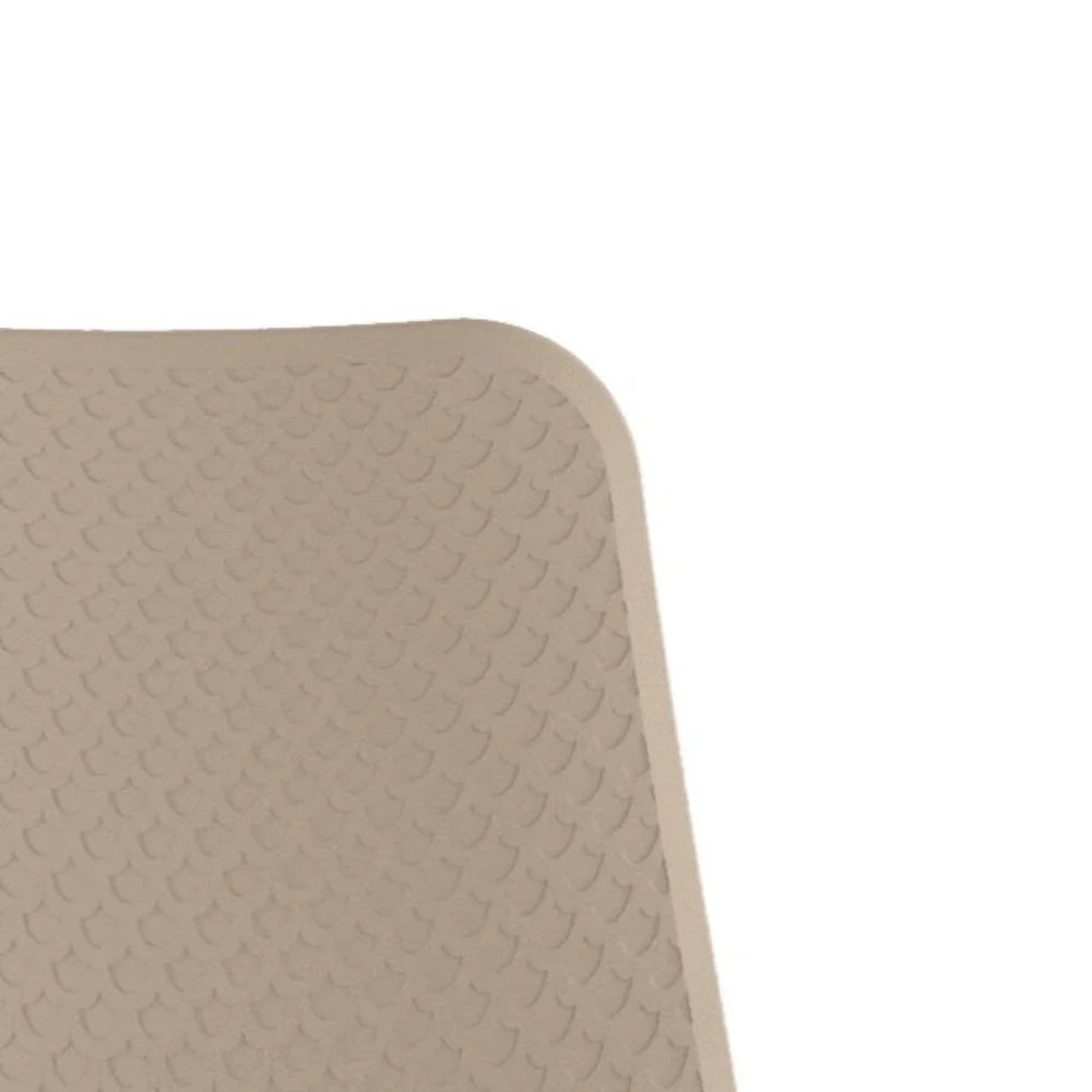 Set di 4 sedie da pranzo in polipropilene beige Wave con struttura in metallo facili da pulire | Duzzle